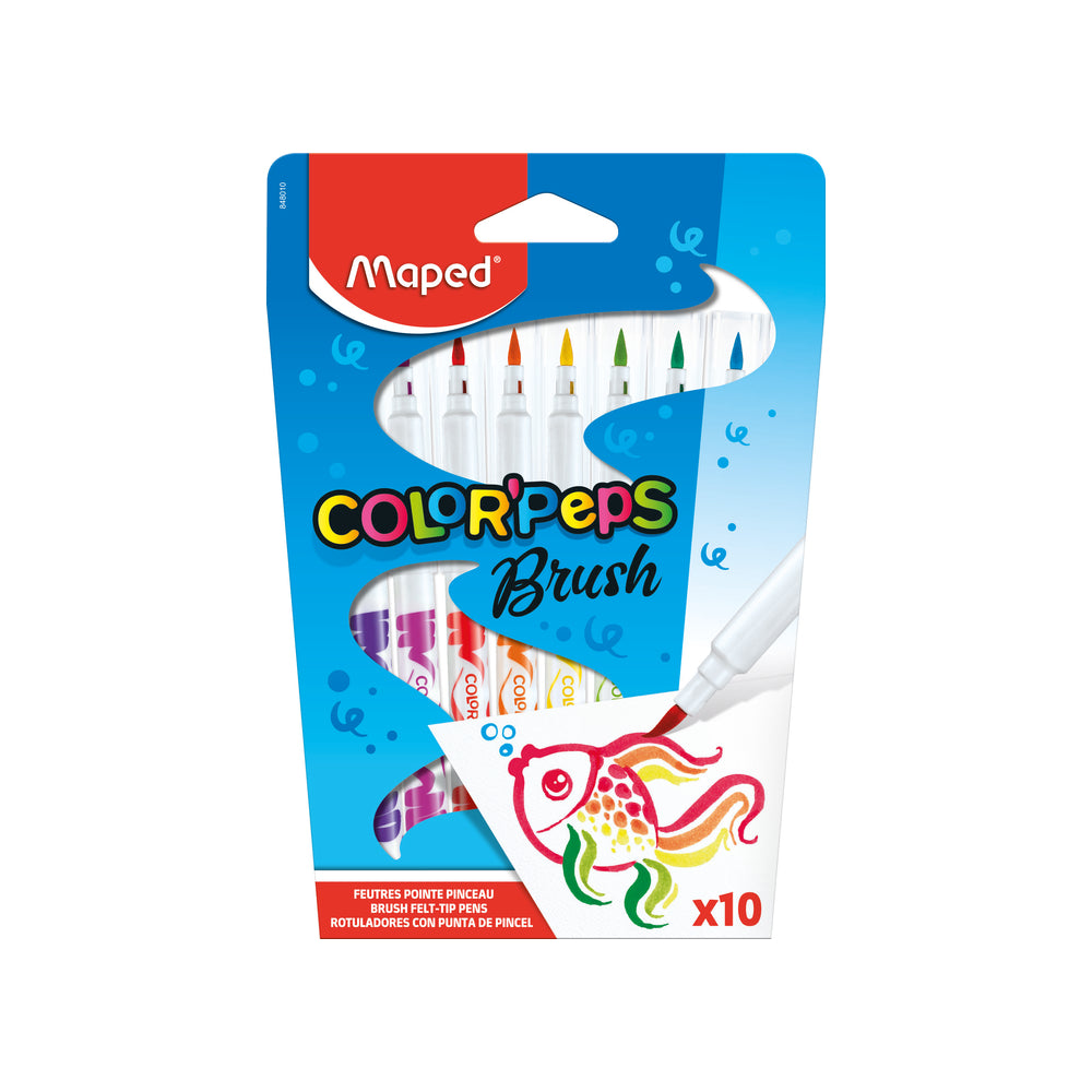 CANETA HIDROGRÁFICA COLORPEPS BRUSH 10 CORES